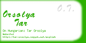 orsolya tar business card